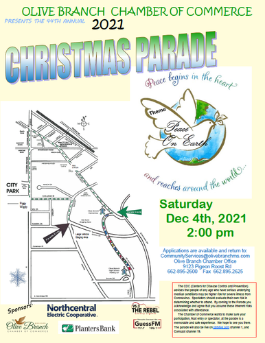 Olive Branch Christmas Parade 2022 Route 44Th Annual Olive Branch Chamber Christmas Parade "Peace On Earth" | Visit  Desoto County