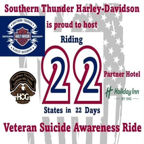 Riding 22 in 22 Veteran Suicide Awareness Benefit Ride Leg #16