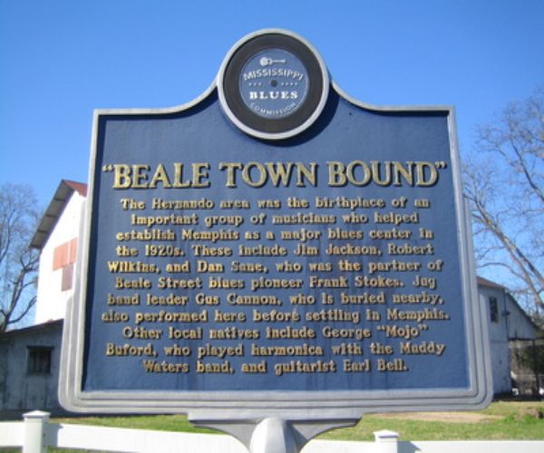 Beale Town Bound Mississippi Blues Trail Marker